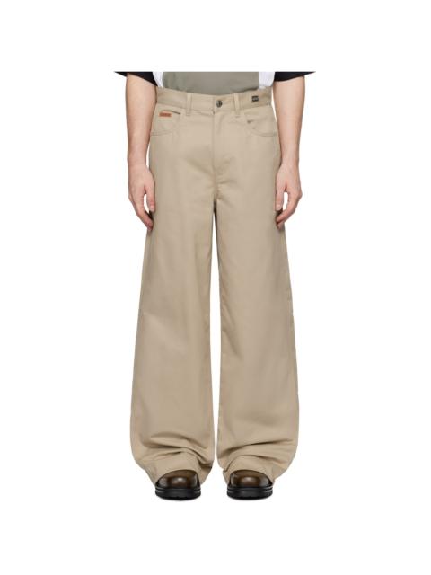Martine Rose Beige Sports Chino Trousers