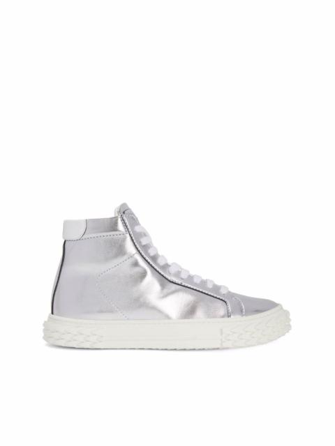 Ecoblabber metallic high-top sneakers