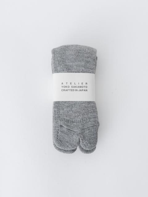 YOKO SAKAMOTO Tabi Pile Socks Wool - Black, Heather Gray