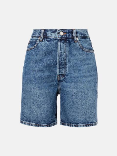 FRAME High-rise denim shorts
