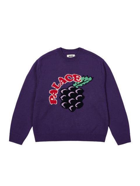 PALACE HAIRY HEART KNIT BLACK | REVERSIBLE
