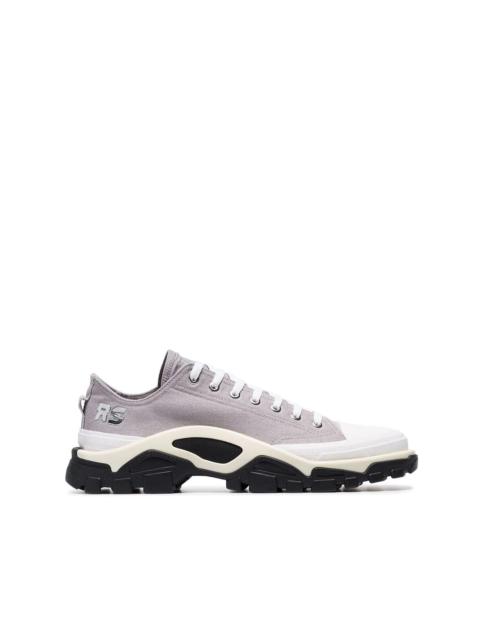 x Raf Simons Detroit Runner contrast sole low-top cotton sneakers