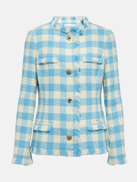 Gingham wool jacket