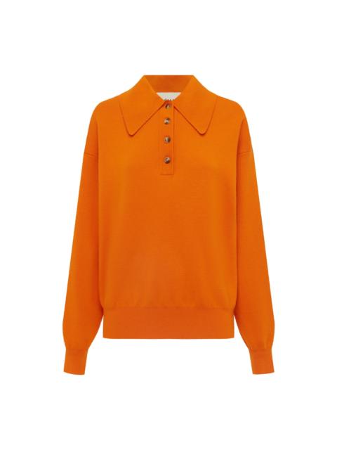 ALÉMAIS Claudia Tangerine Knit Polo