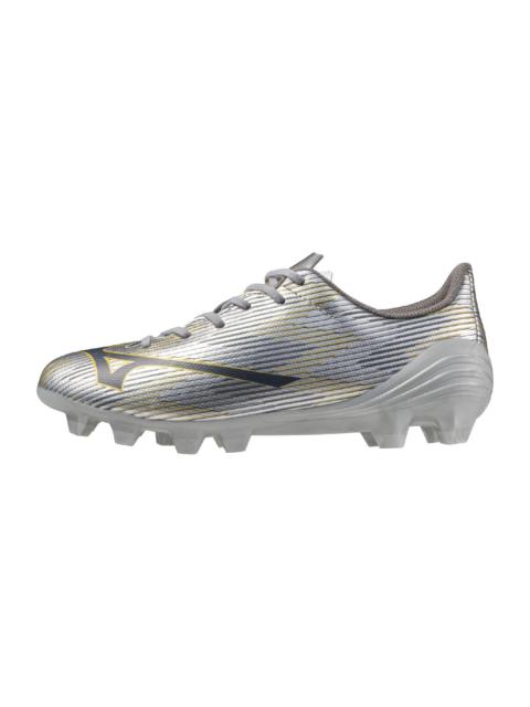 Mizuno Mizuno Alpha II Select Junior FG Firm Ground Soccer Cleat, Silver/Gold