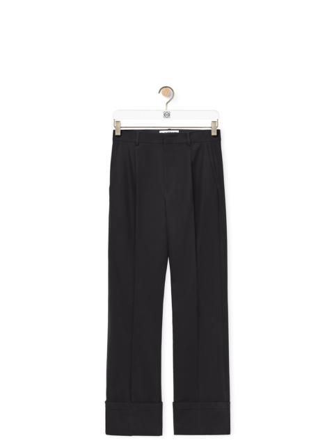 Fisherman turn-up trousers in cotton
