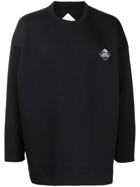 patch-detail crew-neck sweatshirt