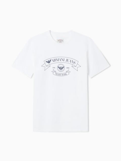 EMPORIO ARMANI ARMANI JEANS JERSEY T-SHIRT WITH PRINT