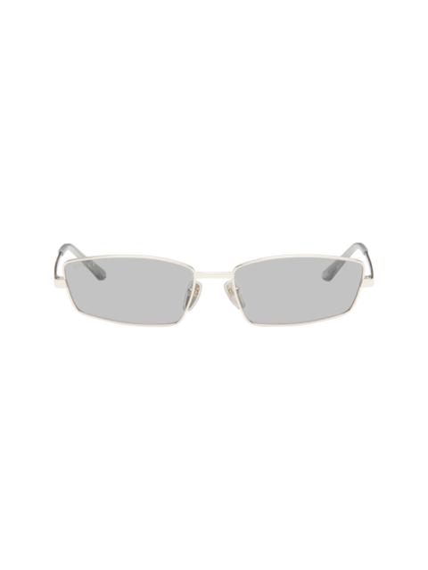 GUCCI Silver Rectangular Frame Sunglasses