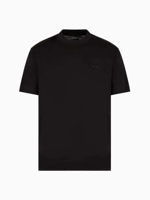 EMPORIO ARMANI ASV Lyocell-blend jersey T-shirt with a flocked logo