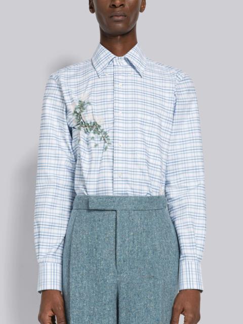 Thom Browne Gathered Blanket Stitch Applique Shirt