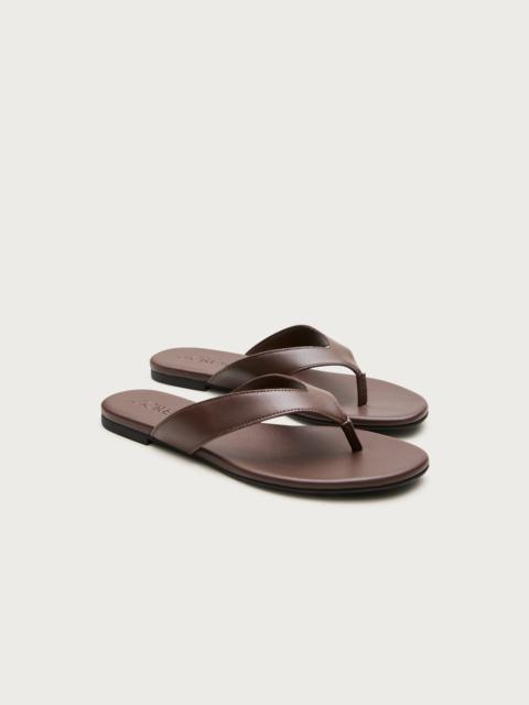 J.CREW Audrey slim thong sandals in leather