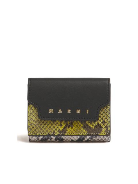 Marni python-print wallet