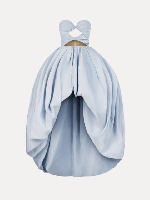 Oscar de la Renta SILK FAILLE HIGH-LOW GOWN