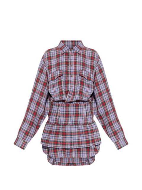 Vivienne Westwood checked buttoned mini dress