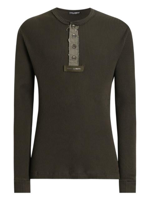 Dolce & Gabbana button ribbed T-shirt