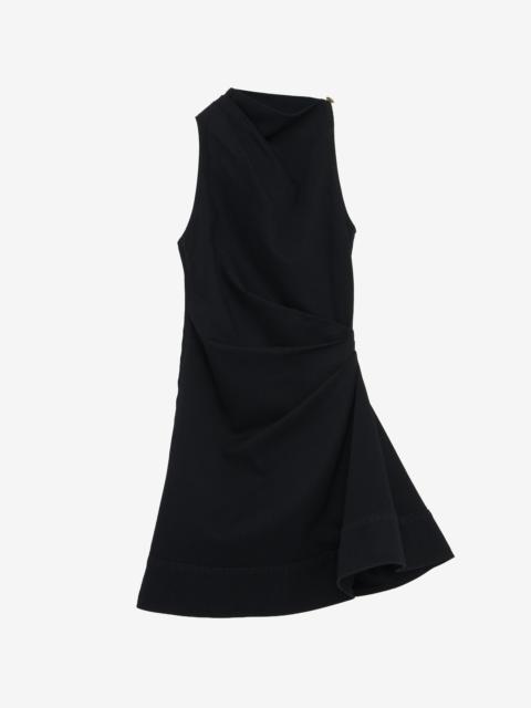 Alexander McQueen Denim Asymmetric Mini Dress