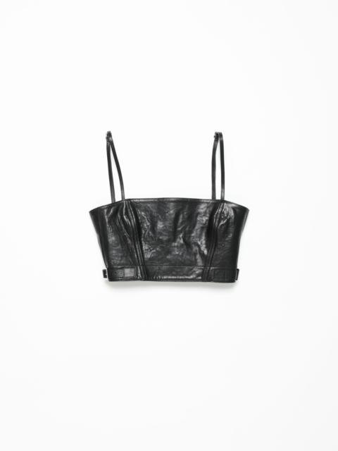 Leather bustier top - Black