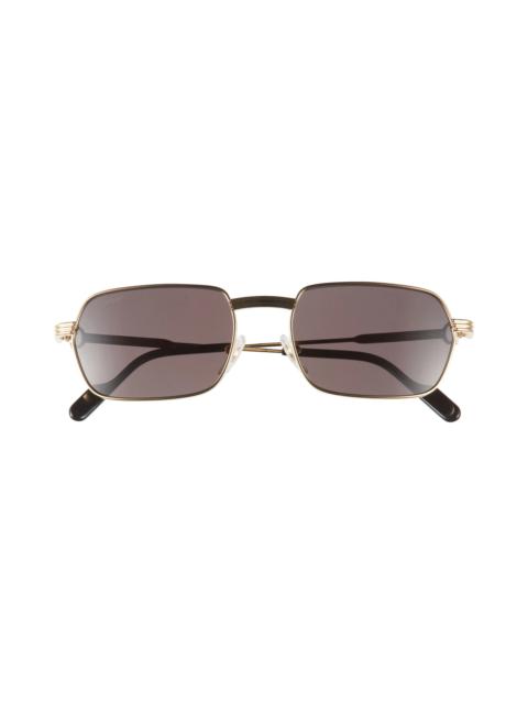 Cartier 56mm Polarized Square Sunglasses