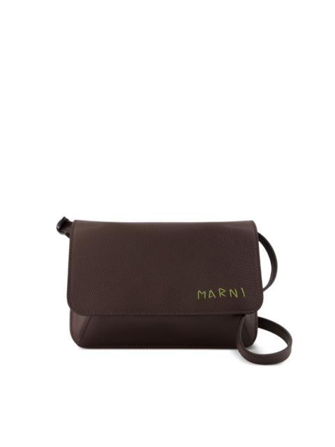 Marni logo-embroidered cross body bag