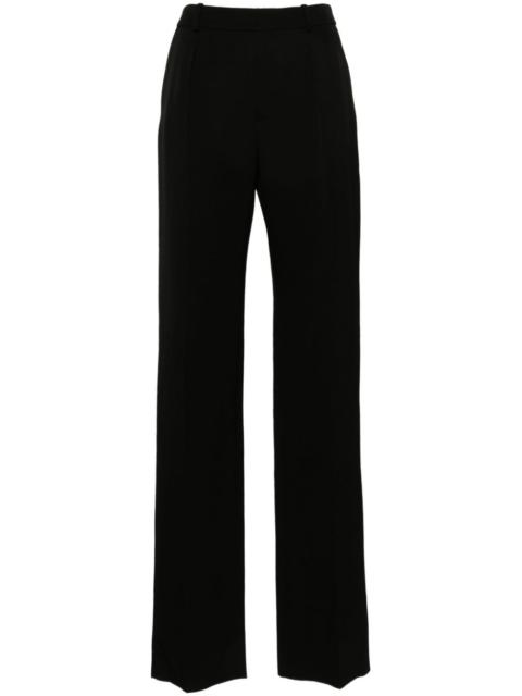 straight-leg tailored wool trousers