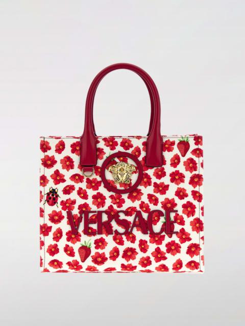 VERSACE Versace La Medusa canvas tote bag with flower print