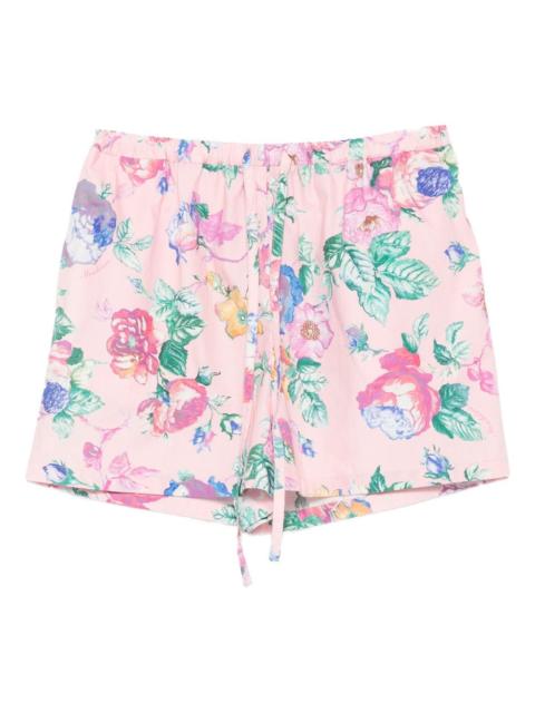 Moschino floral drawstring shorts