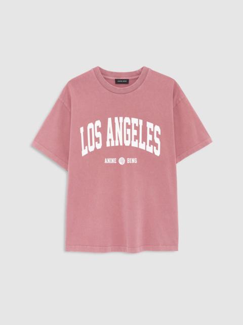 ANINE BING Cade Tee Los Angeles University - Earth Red