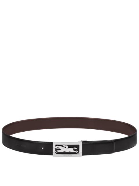 Delta Box Men's belt Black/Mocha - Leather