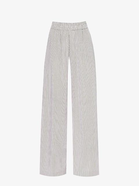 VIKTORIA & WOODS Cruiser mid-rise straight-leg cotton trousers