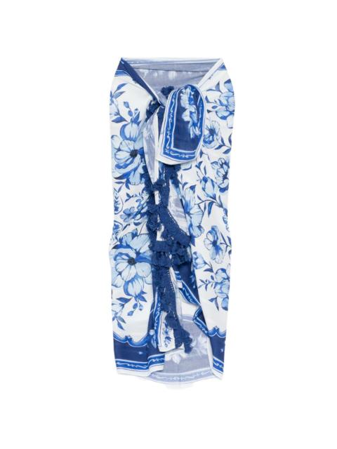 FARM RIO floral-print sarong