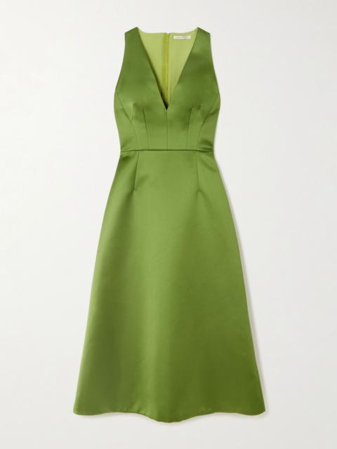EMILIA WICKSTEAD Adonica cutout duchesse-satin maxi dress Green