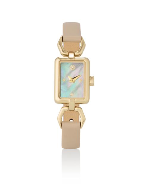 KENDRA SCOTT Adela Gold Leather Watch