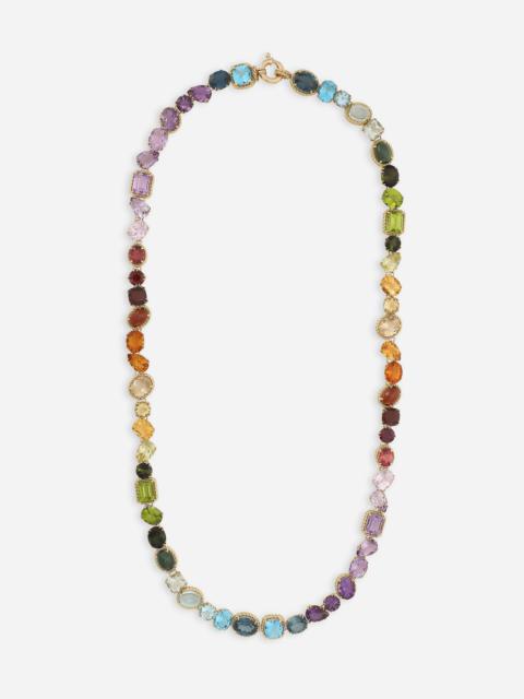 Dolce & Gabbana Rainbow Sautoir  18-carat yellow gold and multicolored gems