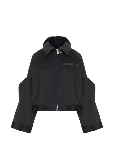 sacai zip cropped jacket