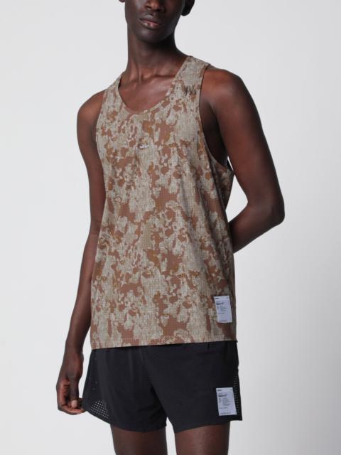 SATISFY Camouflage MothTech tank top in perforated micro jersey