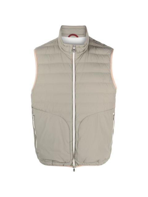 stand-up goose-down gilet