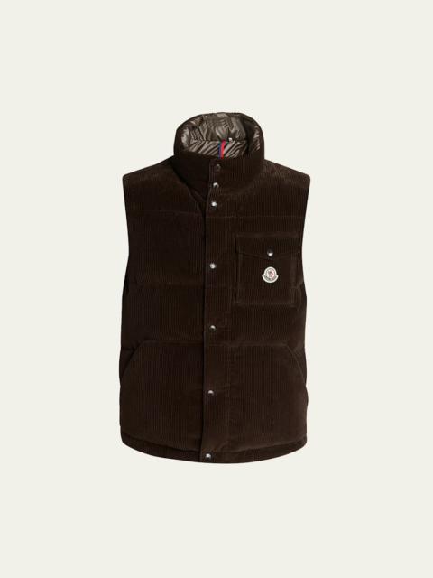 Moncler Men's Agen Full-Zip Corduroy Vest