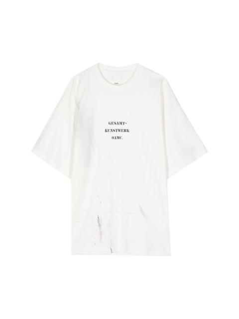 OAMC Scribble organic cotton T-shirt
