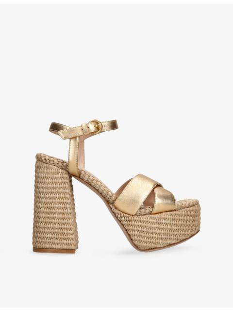 Gianvito Rossi Bebe Leather Platform Sandals