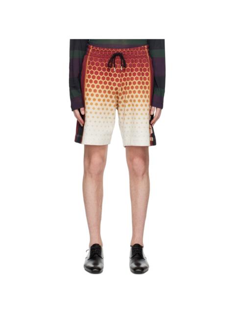 Dries Van Noten Orange Graphic Shorts