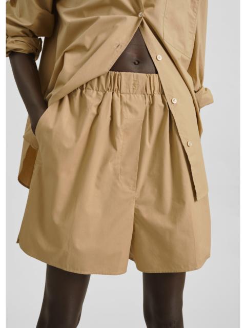 The Frankie Shop Lui Organic Cotton Boxer Short - Sahara