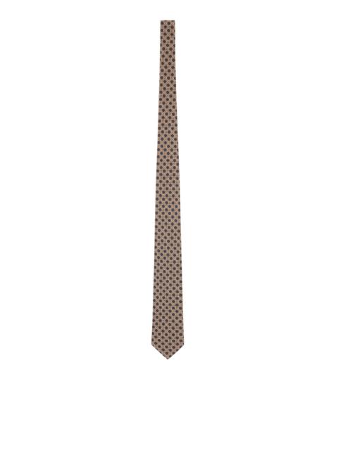 LARDINI MICRO-PATTERNED SILK TIE