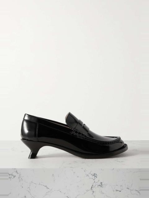 Terra glossed-leather loafers
