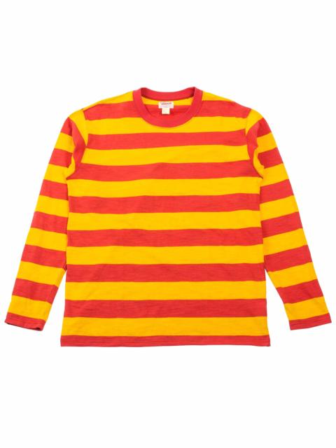 The Real McCoys BC22005 Buco Stripe Tee L/S Salmon