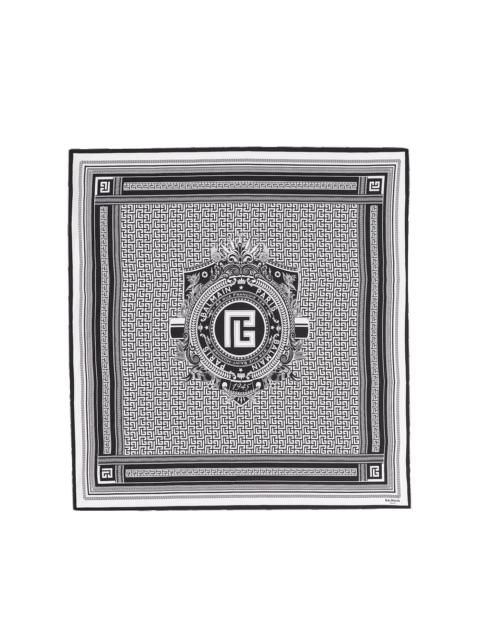 Balmain Silk scarf with Balmain monogram