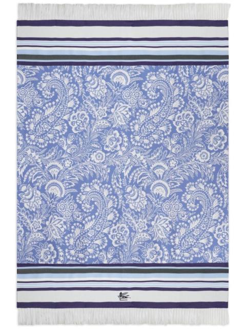 paisley-print beach towel