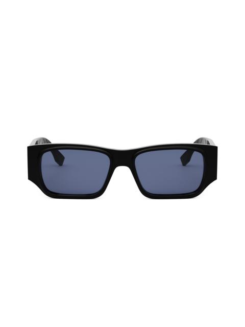 FENDI Men's FF Squared 54MM Rectangular Sunglasses - Blue Black