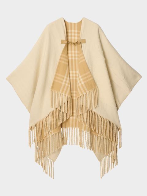 Burberry EKD Fil Coupé Wool Cape