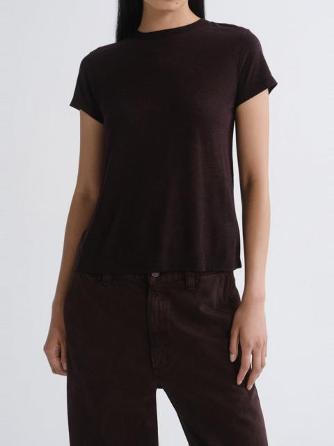 AGOLDE LONG LINE ADINE TEE (TENCEL JERSEY) IN RISTRETTO